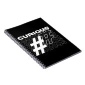 Curieuze Hashtag Typografie Notitieboek (Rechterzijde)