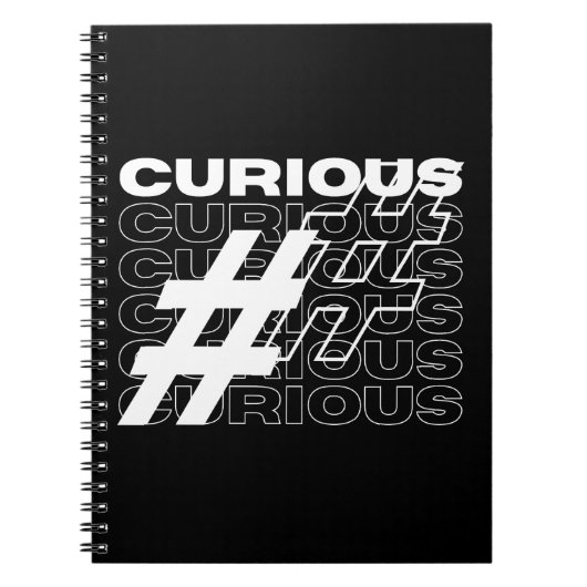 Curieuze Hashtag Typografie Notitieboek (Voorkant)