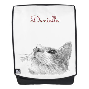 Curieuze kat-rugzak rugtassen