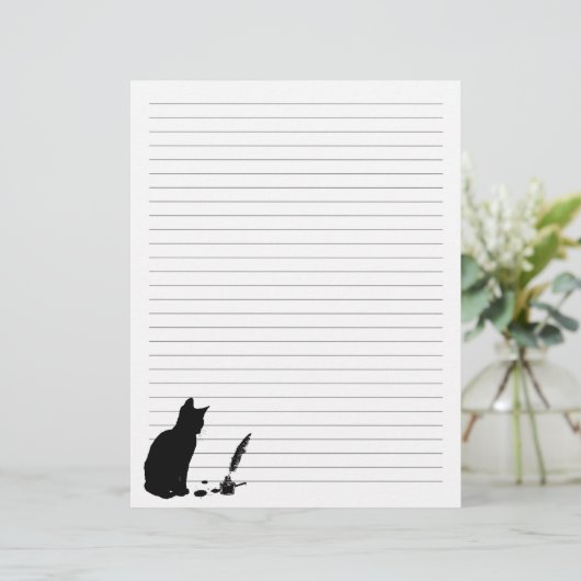 Curieuze Kitten Letterhead - Katten & boeken (Staand voorkant)