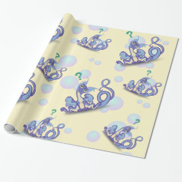 Curieuze kleine draak cadeaupapier