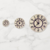 Curieuze klok 1 confetti (Voorkanten)