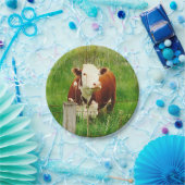 Curieuze Koe 4Lilly Papieren Bordje (Feest)