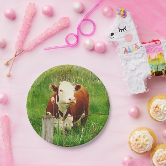 Curieuze Koe 4Lilly Papieren Bordje (Feest)