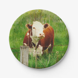 Curieuze Koe 4Lilly Papieren Bordje