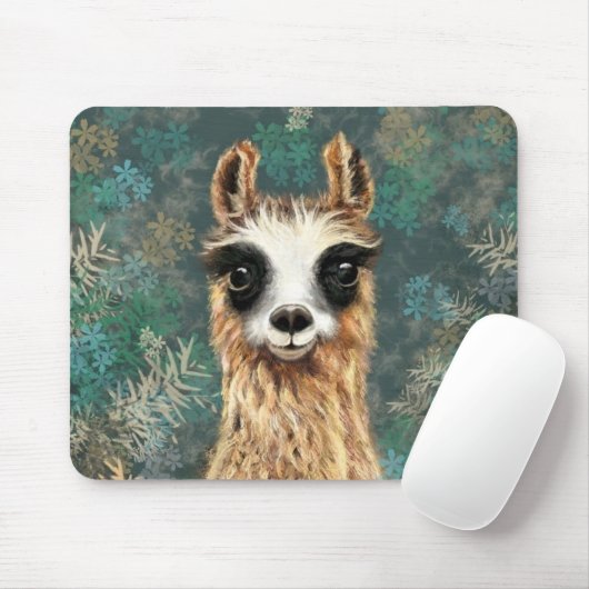 Curieuze Llama Muismat Gift Fun - Schilderen (Met muis)