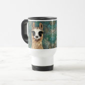 Curieuze Llama Travel Mug - Smile Reisbeker (Voorkant links)