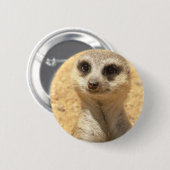 Curieuze Meerkat Round Pin Ronde Button 5,7 Cm (Voorkant /achterkant)