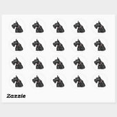Curieuze Schotse Terrier Ronde Sticker (Vel)