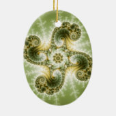 Curieuze Tentakels - Fractale kunst Keramisch Ornament (Achterkant)