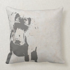 CURIEUZE WEIMARANER BLOCK PRINT PILLOW 20"x20" Kussen