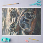 Curios Trio Schildpadden van de Deep Decoupage Tissuepapier (Craft)