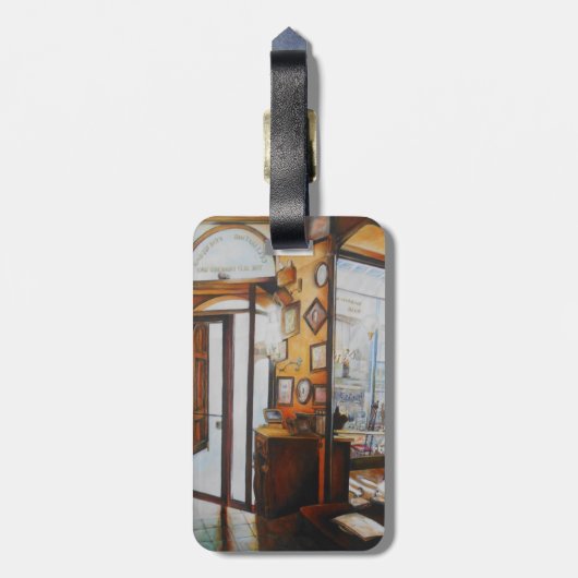 Curiositeit is het Hulpmiddel van het Wijs Bagagelabel (Achterkant verticaal)