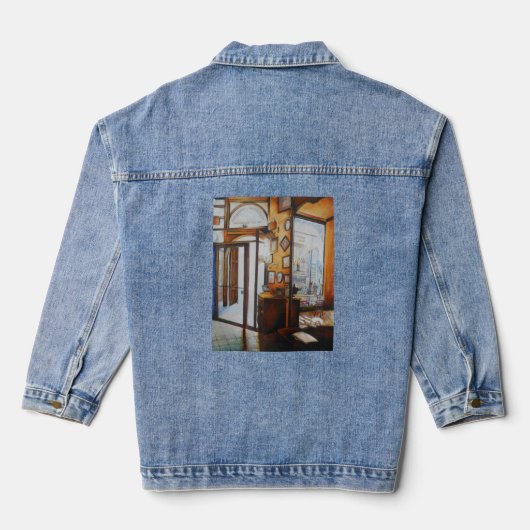 Curiositeit is het Hulpmiddel van het Wijs Denim Jacket (Achterkant)