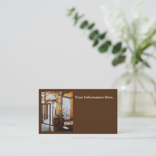 Curiositeit is het Hulpmiddel van het Wijs Visitekaartje (Staand voorkant)