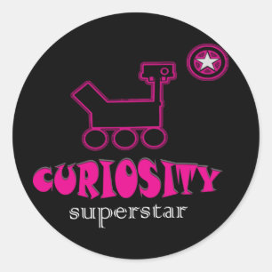 Curiositeit Super Star Pink Sticker