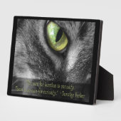 Curiosity Cat met Parker quote plaque Fotoplaat (Zijkant)