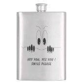 Curiosity Eyes Funny Flask Smile - Aangepaste teks Flacon (Voorkant)