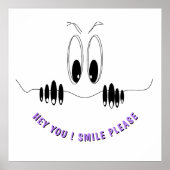 Curiosity Eyes Happy Poster - Uw tekst (Voorkant)