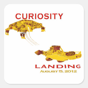 Curiosity Rover Landing (EDL) Team Logo Vierkante Sticker