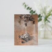 Curiosity Rover landt op het Marsoppervlak. Briefkaart (Staand voorkant)