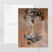 Curiosity Rover landt op het Marsoppervlak. Briefkaart (Voorkant / Achterkant)