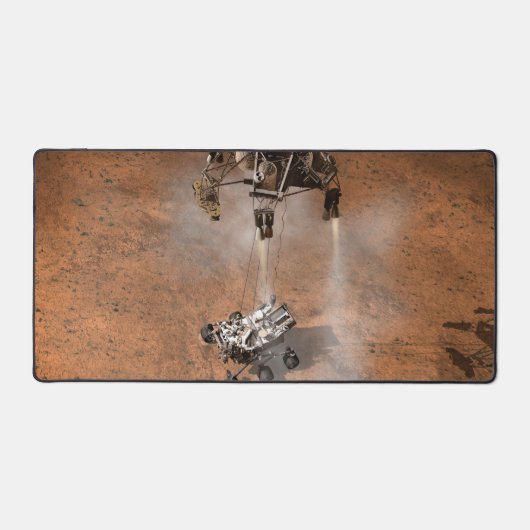 Curiosity Rover landt op het Marsoppervlak. Bureaumat (Voorkant)