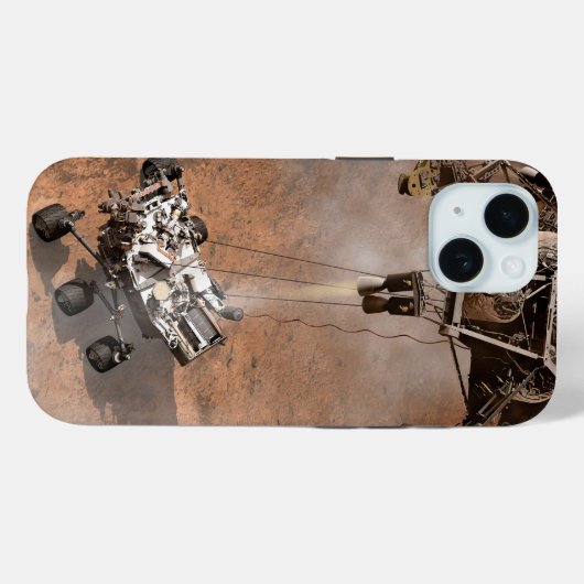 Curiosity Rover landt op het Marsoppervlak. Case-Mate iPhone Case (Achterkant (horizontaal))