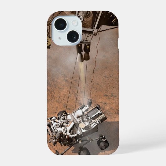 Curiosity Rover landt op het Marsoppervlak. iPhone 15 Case (Achterkant)