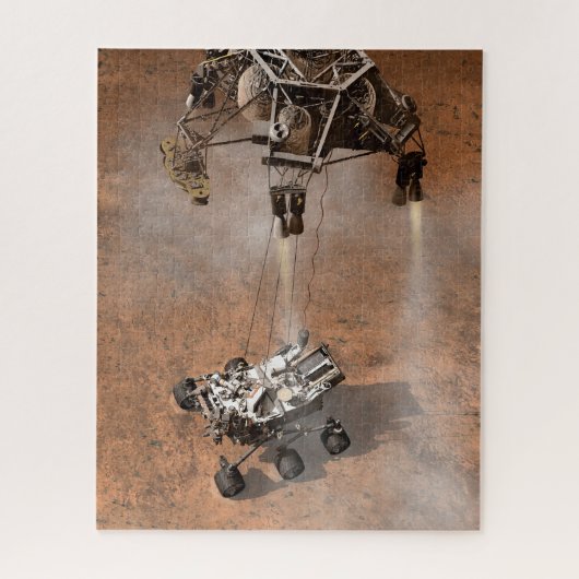 Curiosity Rover landt op het Marsoppervlak. Legpuzzel (Verticaal)