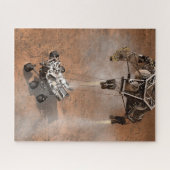 Curiosity Rover landt op het Marsoppervlak. Legpuzzel (Horizontaal)