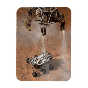 Curiosity Rover landt op het Marsoppervlak. Magneet