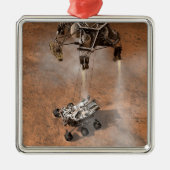 Curiosity Rover landt op het Marsoppervlak. Metalen Ornament (Voorkant)