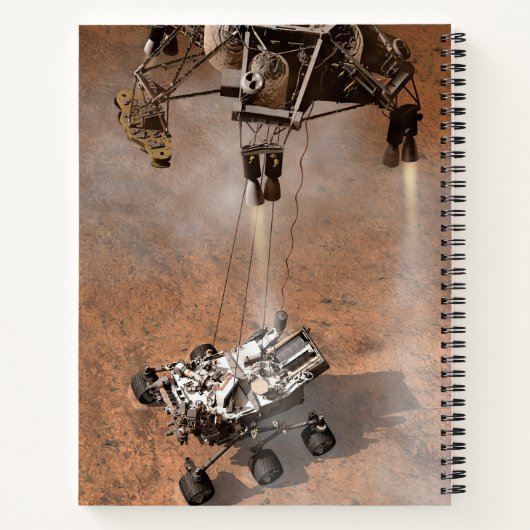 Curiosity Rover landt op het Marsoppervlak. Notitieboek (Achterkant)