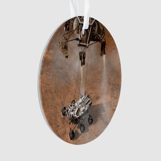 Curiosity Rover landt op het Marsoppervlak. Ornament (voorkant)