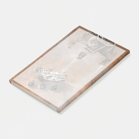 Curiosity Rover landt op het Marsoppervlak. Post-it® Notes (Schuin)