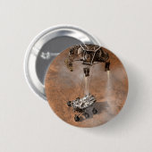 Curiosity Rover landt op het Marsoppervlak. Ronde Button 5,7 Cm (Voorkant /achterkant)