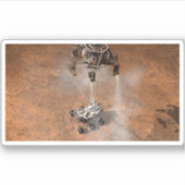 Curiosity Rover landt op het Marsoppervlak. Sticker (Voorkant)