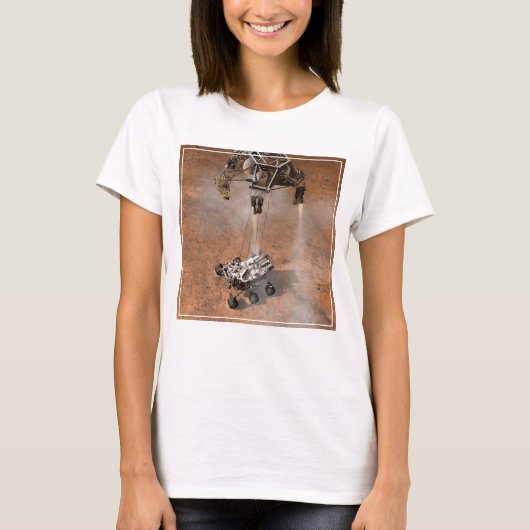 Curiosity Rover landt op het Marsoppervlak. T-shirt (Voorkant)