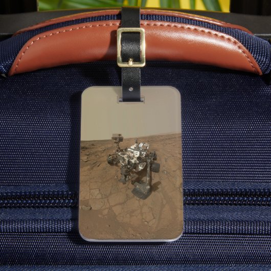 Curiosity Rover op het oppervlak van Mars. Bagagelabel (Voorkant Insitu 2)