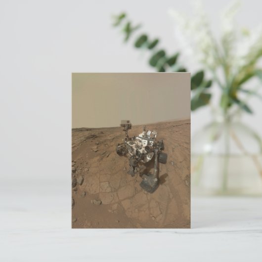 Curiosity Rover op het oppervlak van Mars. Briefkaart (Staand voorkant)