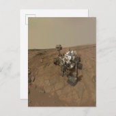 Curiosity Rover op het oppervlak van Mars. Briefkaart (Voorkant / Achterkant)