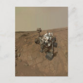 Curiosity Rover op het oppervlak van Mars. Briefkaart (Voorkant)