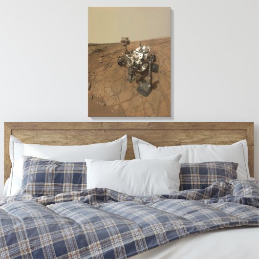 Curiosity Rover op het oppervlak van Mars. Canvas Afdruk (Insitu (Slaapkamer))