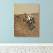 Curiosity Rover op het oppervlak van Mars. Canvas Afdruk (Insitu (Houten vloer))