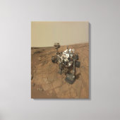Curiosity Rover op het oppervlak van Mars. Canvas Afdruk (Voorkant)
