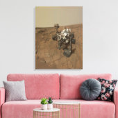Curiosity Rover op het oppervlak van Mars. Canvas Afdruk (Insitu (Woonkamer))