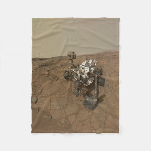 Curiosity Rover op het oppervlak van Mars. Fleece Deken (Voorkant)