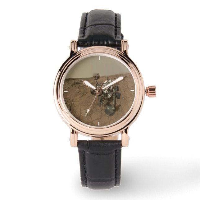 Curiosity Rover op het oppervlak van Mars. Horloge (Voorkant)