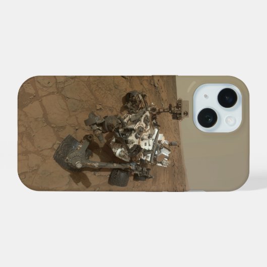Curiosity Rover op het oppervlak van Mars. iPhone 15 Case (Achterkant horizontaal)